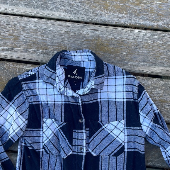 Rebel Rogue Flannel Button up Shirt - Picture 3 of 5